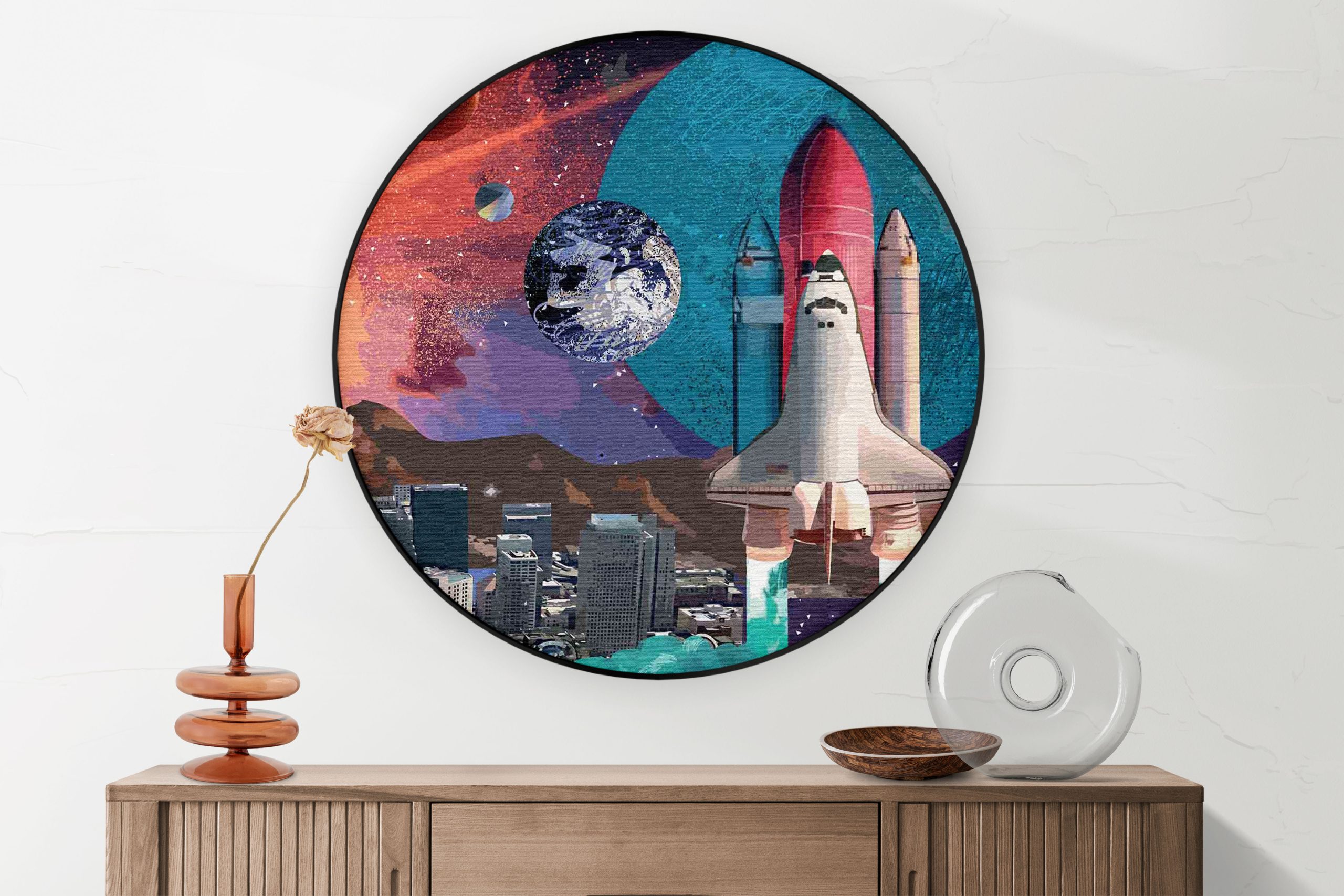 Akoestisch Schilderij Ready for takeoff Rond - Muurcirkel Template Vierkant Rond ruimtevaart 10 2 scaled 1