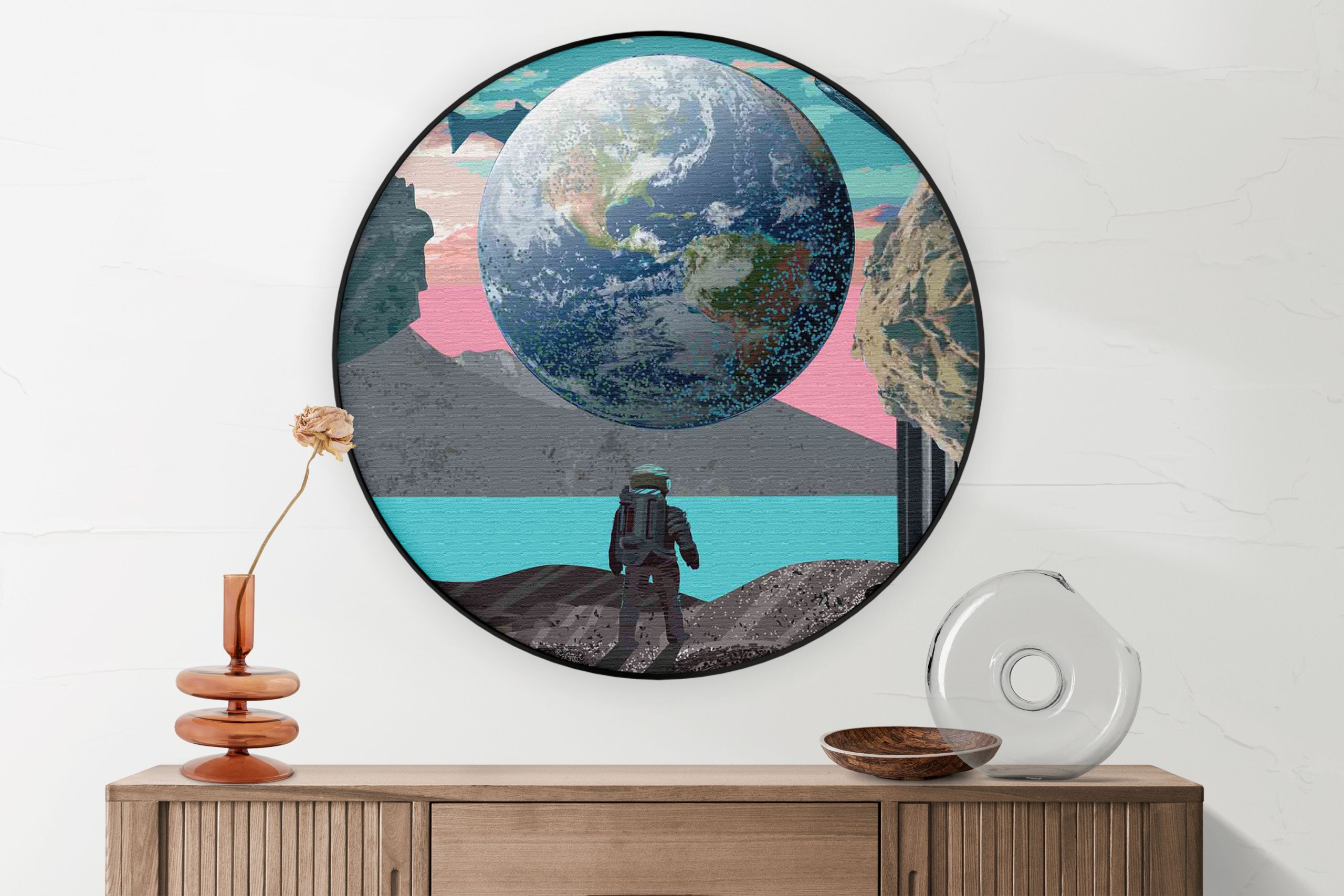 Akoestisch Schilderij Ready for takeoff Rond - Muurcirkel Template Vierkant Rond ruimtevaart 13 2 scaled 1