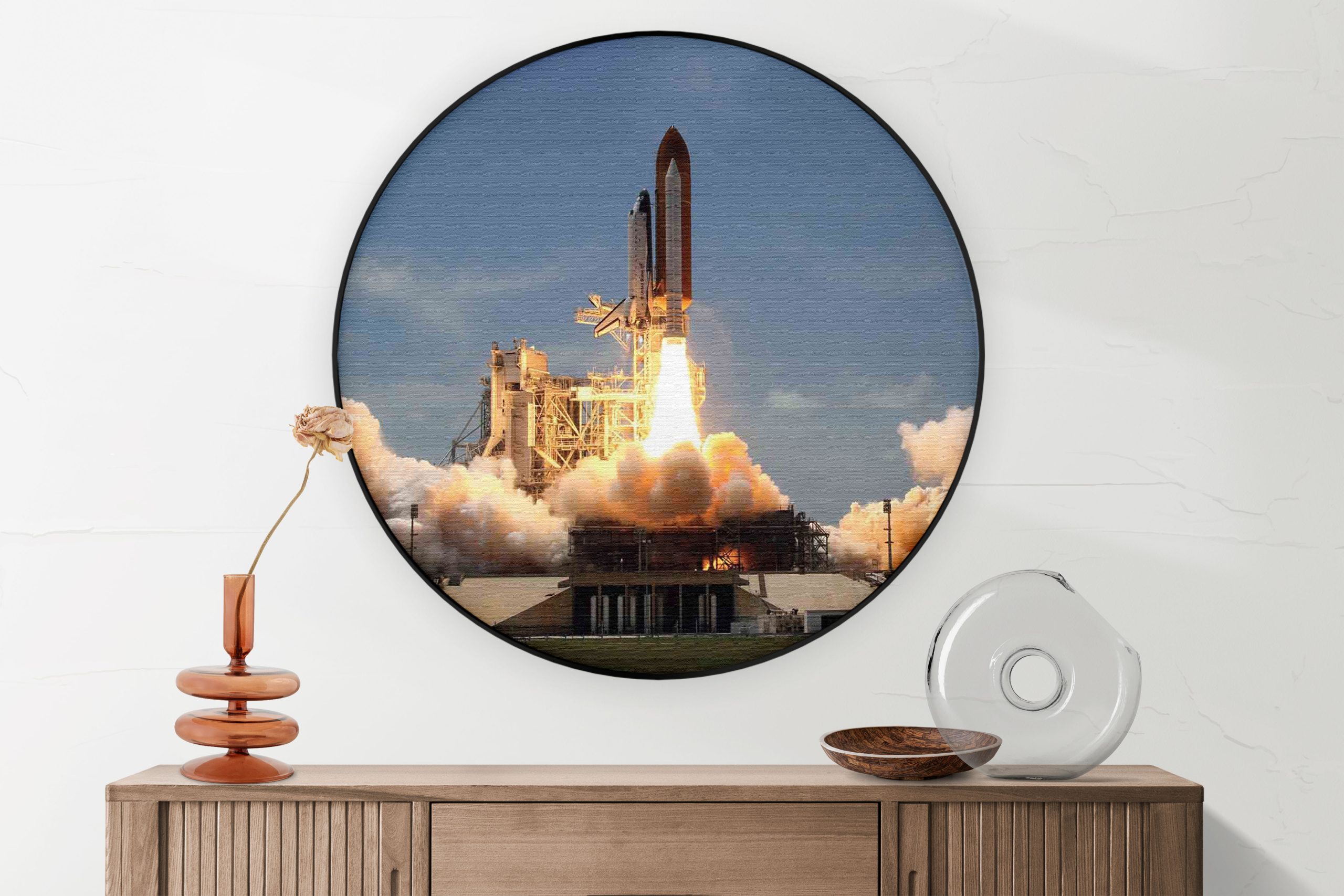 Akoestisch Schilderij Ready for takeoff Rond - Muurcirkel Template Vierkant Rond ruimtevaart 3 2 scaled 1