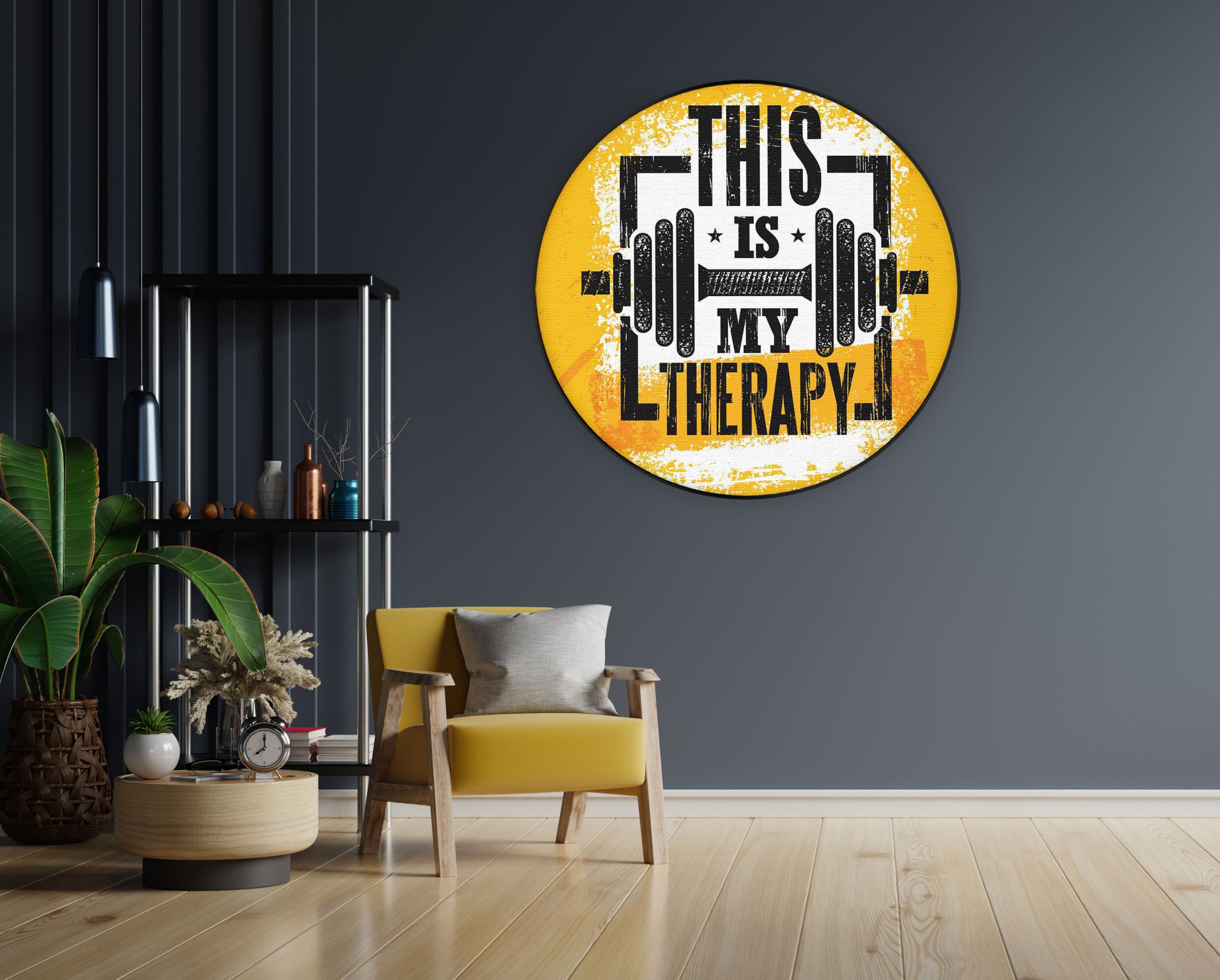 Akoestisch Schilderij This Is My Therapy Rond - Muurcirkel Template Vierkant Rond sport 1 1 1 scaled 1
