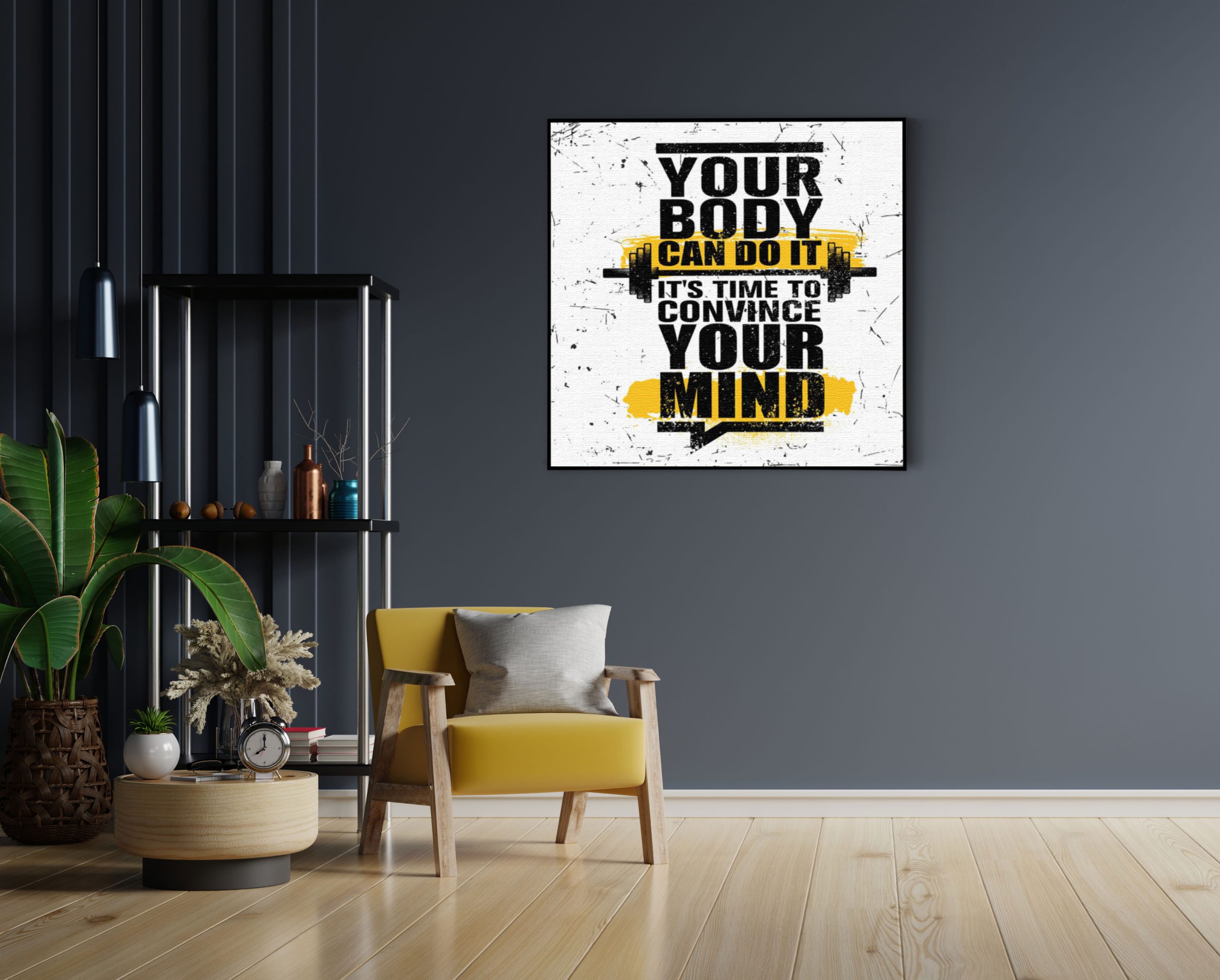 Akoestisch Schilderij You Body Can Do It, It's Time To Convince Your Mind Vierkant Template Vierkant Rond sport 14 1 4 scaled 1