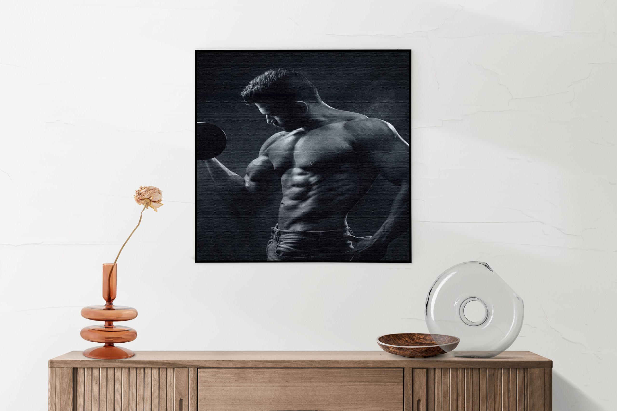 Akoestisch Schilderij Sexy Man Heft Gewicht Met Halter Vierkant Template Vierkant Rond sport 2 1 5 scaled 1