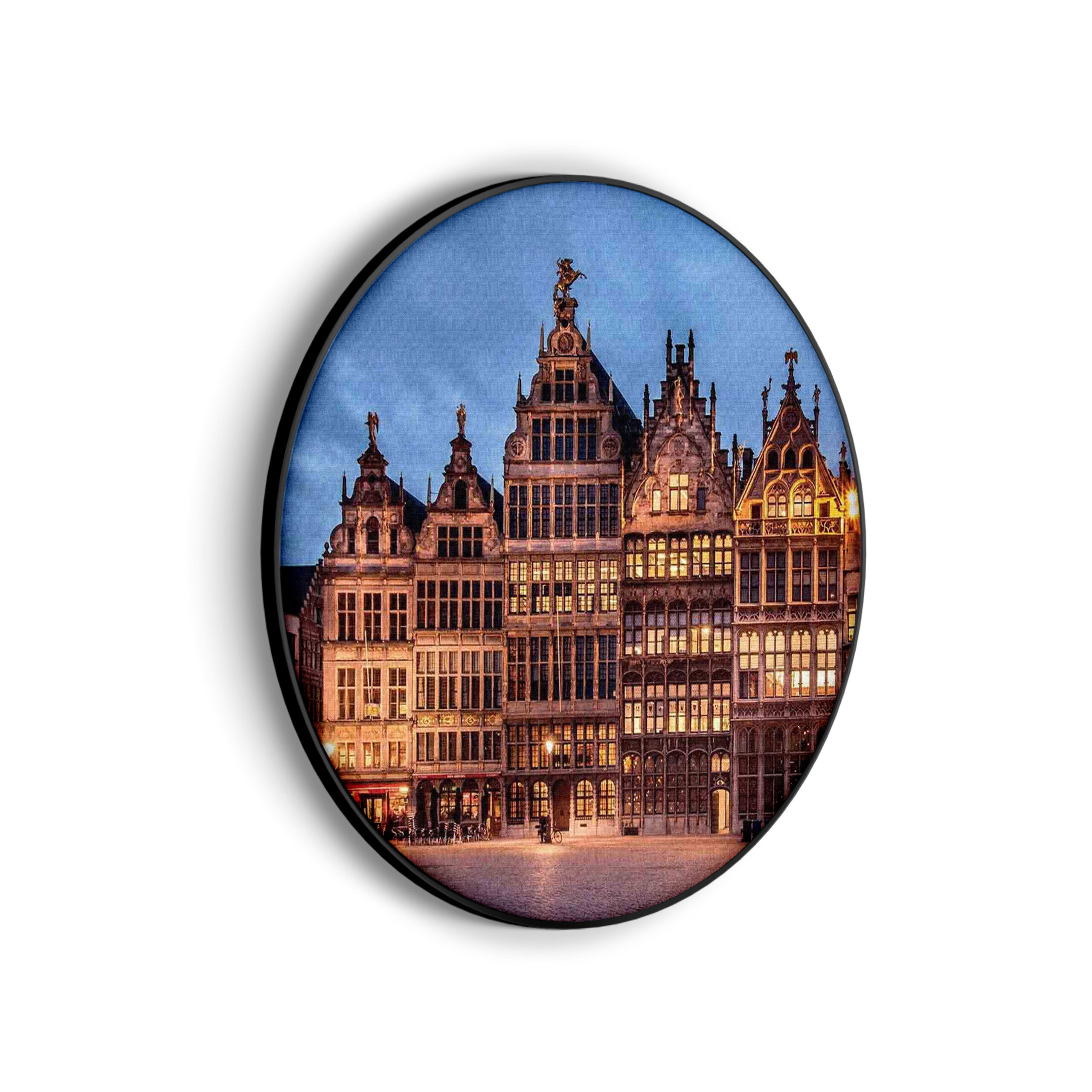 Akoestisch Schilderij Grote Markt Antwerpen Rond - Muurcirkel Template Vierkant Rond steden 101 scaled 1