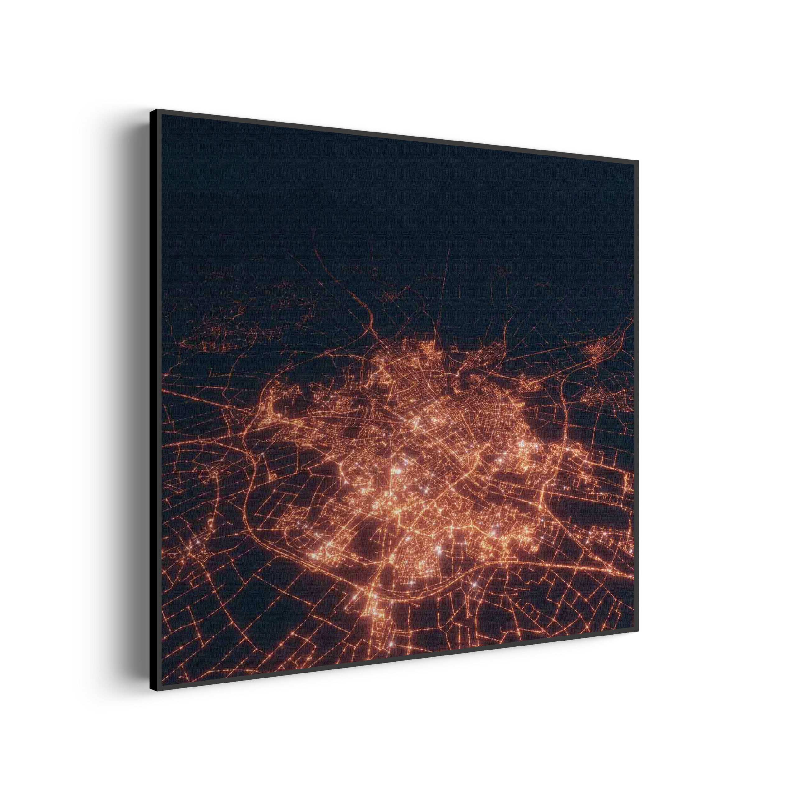 Akoestisch Schilderij Luchtfoto Nacht 01 Vierkant Template Vierkant Rond steden 106 2 1 scaled 1