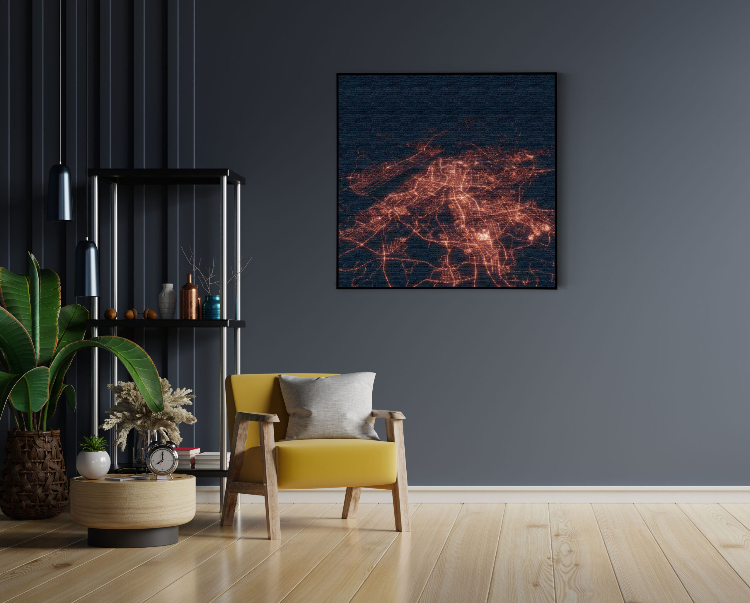 Akoestisch Schilderij Luchtfoto Nacht 02 Vierkant Template Vierkant Rond steden 107 1 1 scaled 1