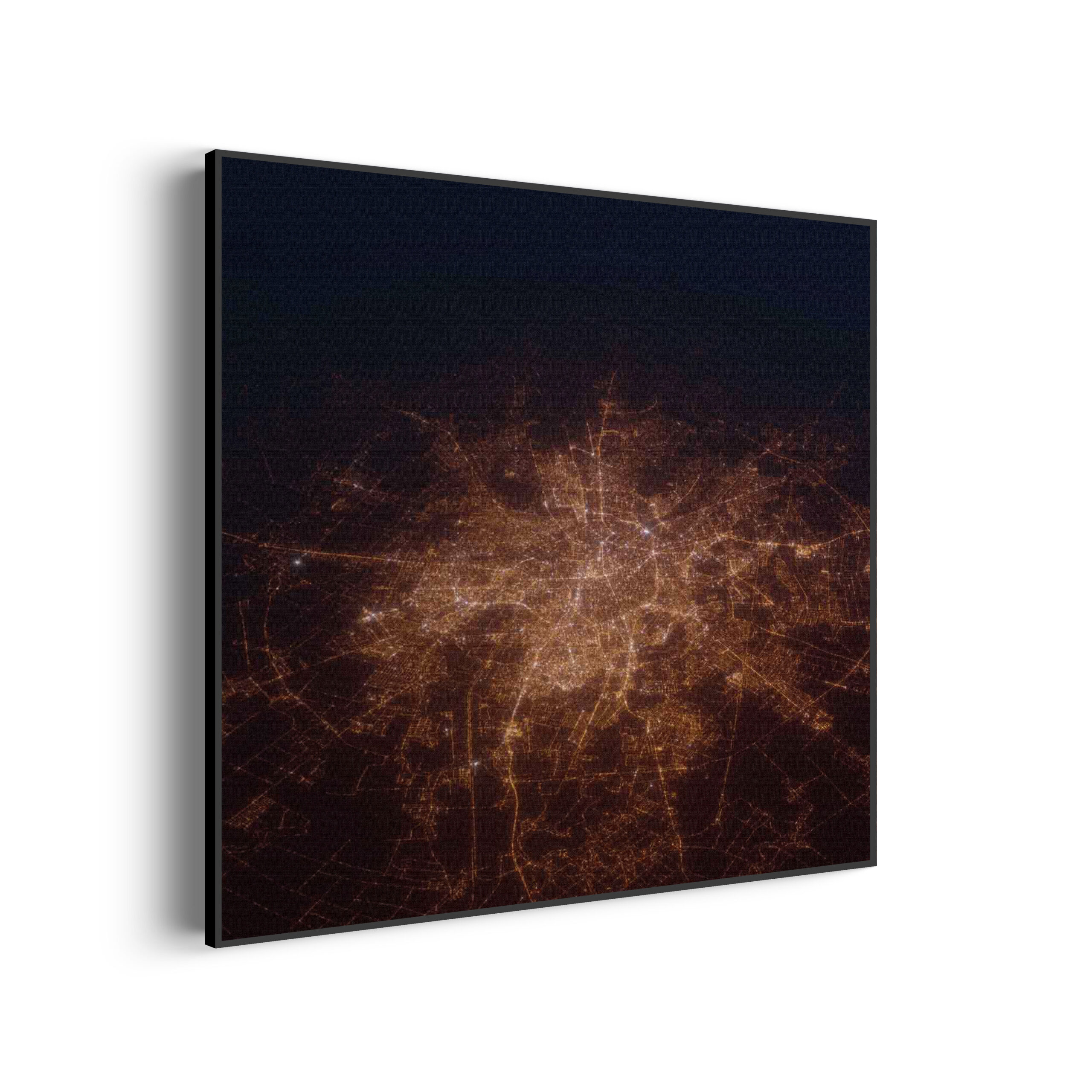 Akoestisch Schilderij Luchtfoto Nacht 03 Vierkant Template Vierkant Rond steden 108 2 1 scaled 1