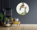Akoestisch Schilderij Prent Natuur Vogel en Bloemen 01 Rond - Muurcirkel Template Vierkant Rond vintage 15 1 1 scaled 1