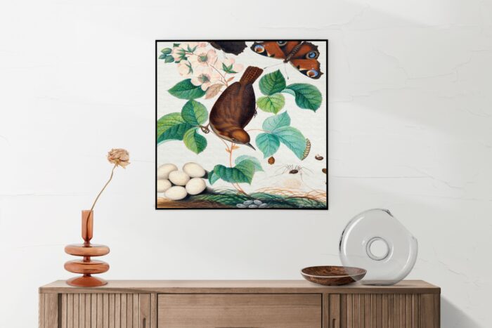 Akoestisch Schilderij Prent Natuur Vogel en Bloemen 01 Vierkant Template Vierkant Rond vintage 3 1 5 scaled 1