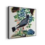 Akoestisch Schilderij Prent Natuur Vogel en Bloemen 01 Vierkant Template Vierkant Rond vintage 6 1 3 scaled 1