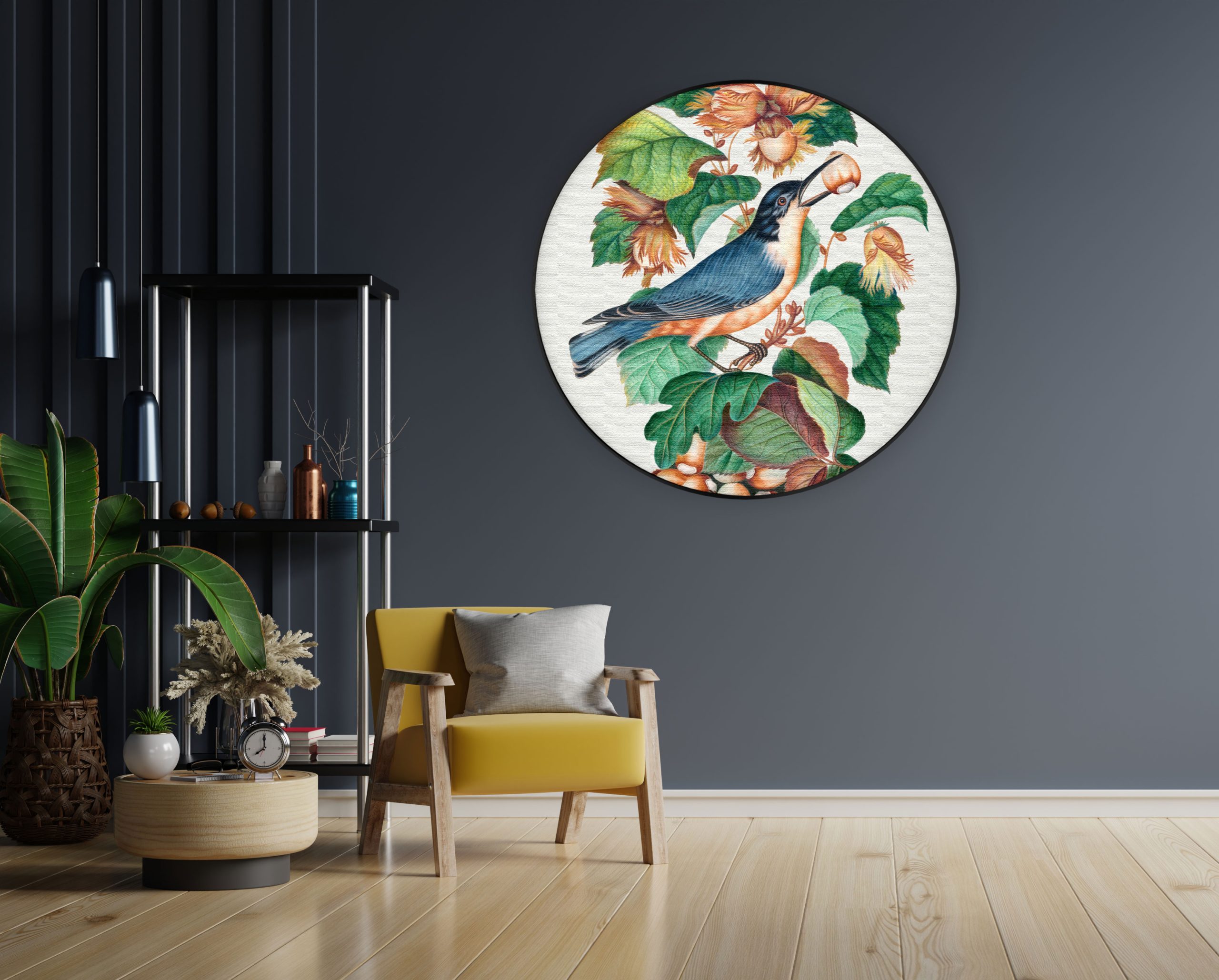 Template_Vierkant_Rond_vintage_9-1-1-scaled Akoestisch Schilderij Prent Natuur Vogel en Bloemen 01 Rond - Muurcirkel Template Vierkant Rond vintage 9 1 1 scaled 1
