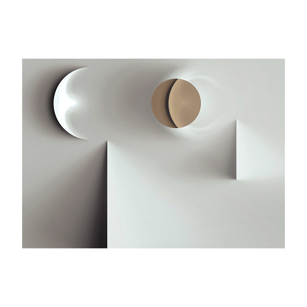 Schilderij Scandinavisch Wit met Goudkleurig Element Rechthoek Horizontaal Template 50 70 horizontaal abstract 01 1 2