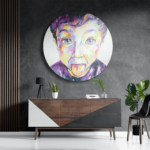 Schilderij The Colored Young Boy Art Rond – Muurcirkel Template TP Vierkant Rond Abstract 55 3 1 1