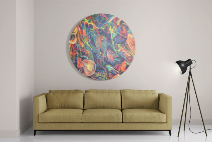 Schilderij Colorfull Art Design Rond – Muurcirkel Template TP Vierkant Rond Abstract 59 2 1 1