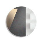 Schilderij Scandinavisch Wit met Zwart Element 03 Rond – Muurcirkel Template TP Vierkant Rond Abstract 73 1 1 1