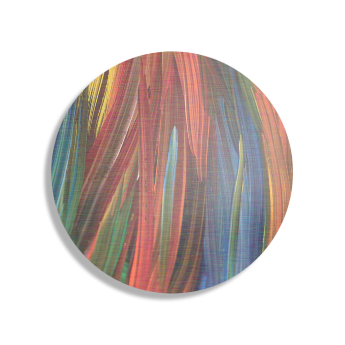 Schilderij Geschilderde Strepen Kleurrijk Rond – Muurcirkel Template TP Vierkant Rond Abstract 75 1 1 1
