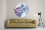 Schilderij Niet Afgeschilderde Dierenkop Kleurrijk Rond – Muurcirkel Template TP Vierkant Rond Abstract 76 2 1 1