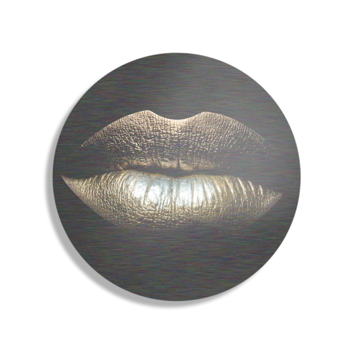 Schilderij Golden Lips Rond – Muurcirkel Template TP Vierkant Rond Lifestyle 3 1 1 1