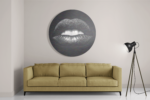 Schilderij Silver Lips Rond – Muurcirkel Template TP Vierkant Rond Lifestyle 4 2 1 1