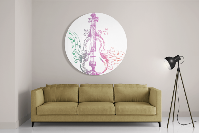 Schilderij Viool Rond – Muurcirkel Template TP Vierkant Rond Muziek 19 2 1 1