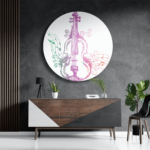 Schilderij Viool Rond – Muurcirkel Template TP Vierkant Rond Muziek 19 3 1 1