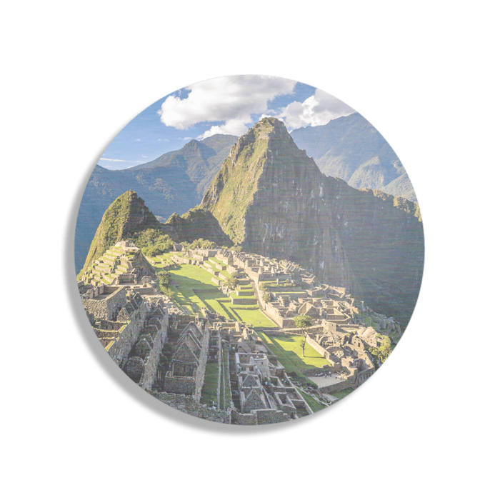 Schilderij Machu Picchu Rond – Muurcirkel Template TP Vierkant Rond Natuur 44 1 1 1