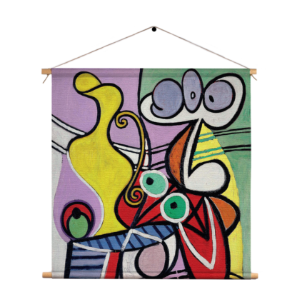 Textielposter Picasso stilleven op een stoel 1931 Vierkant