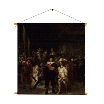 Textielposter Rembrandt De Nachtwacht 1642 Vierkant