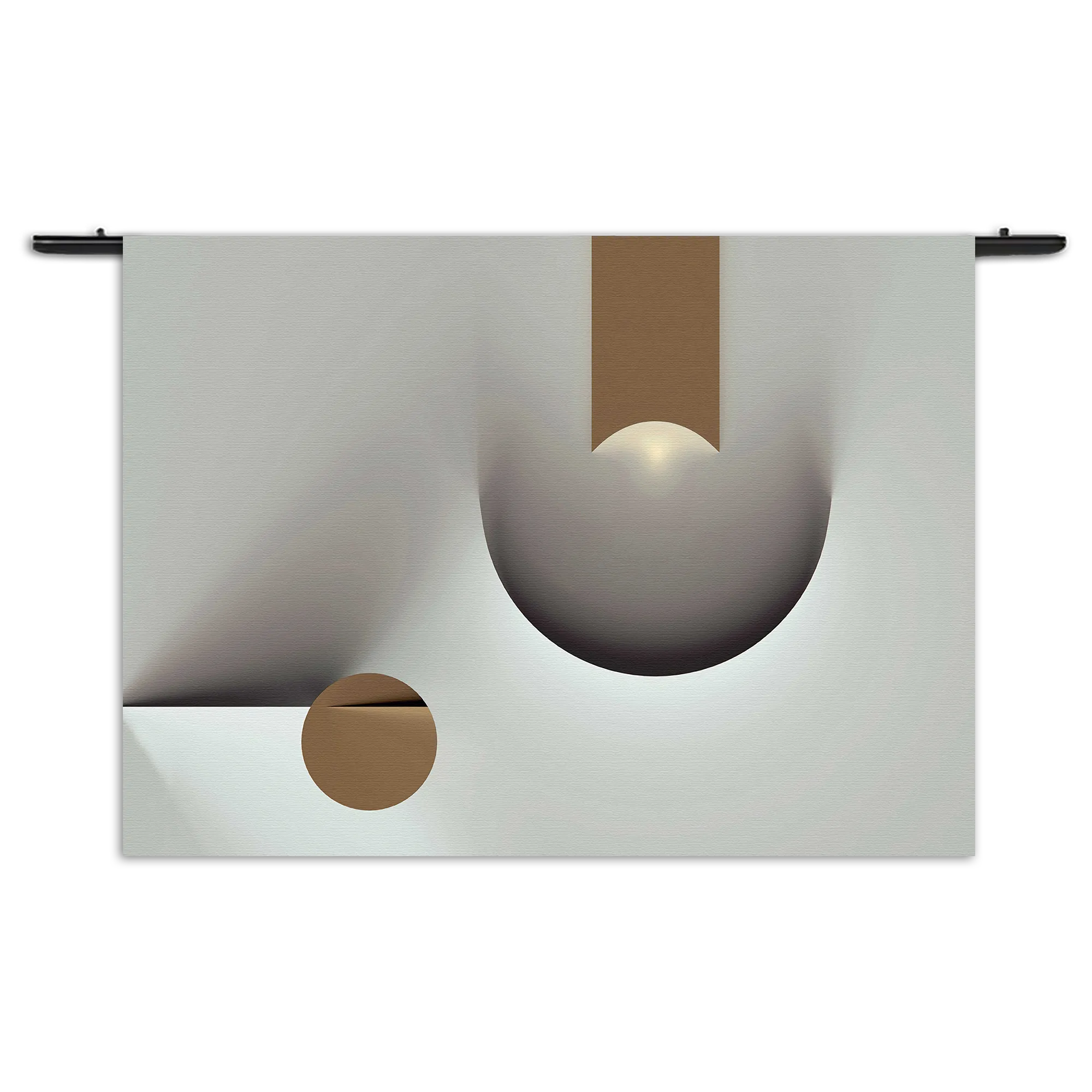 Wandkleed Scandinavisch Wit met Goudkleurig Element 03 Rechthoek Horizontaal Template 50 70 WK Horizontaal Abstract 101 1