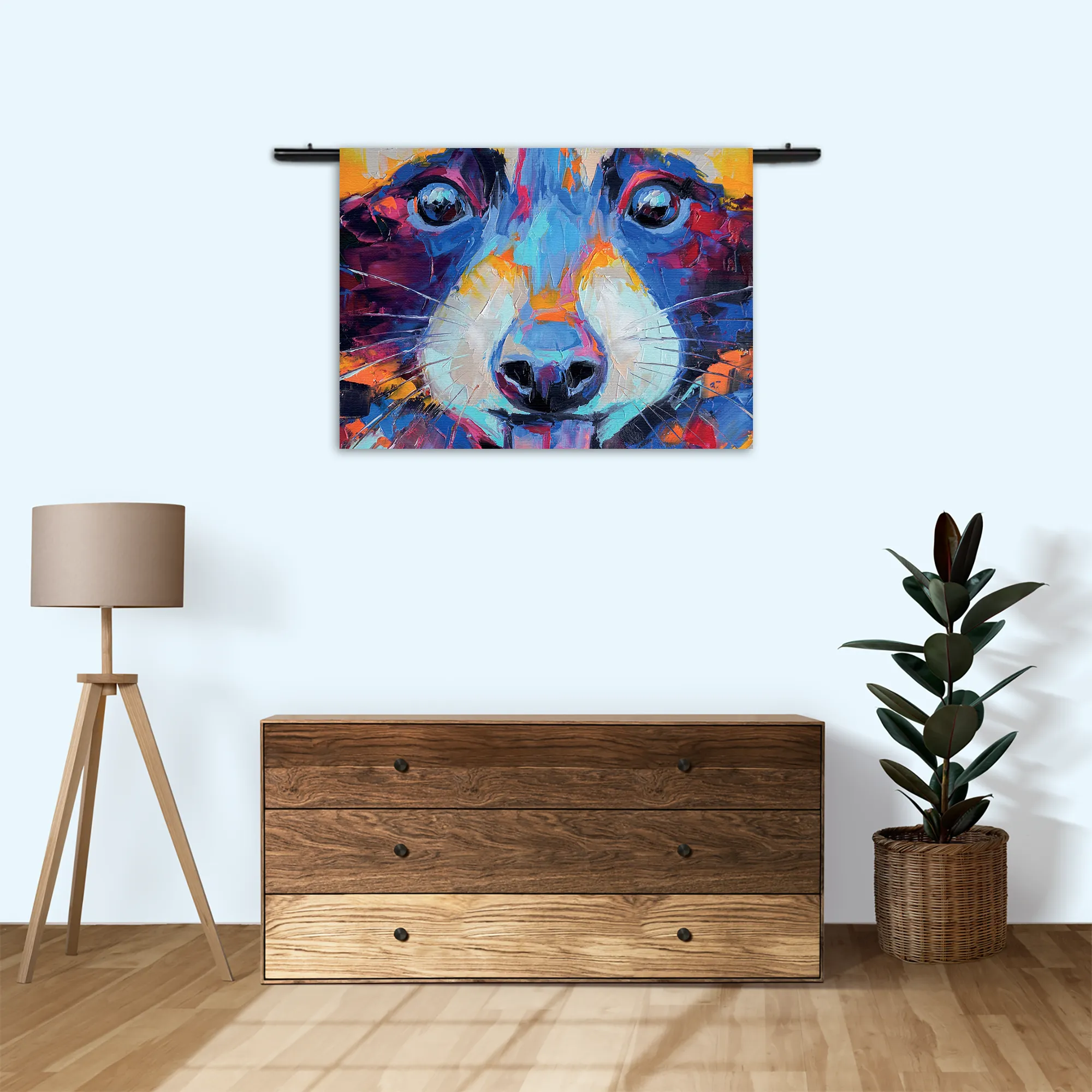 Wandkleed Vossenkop Kunst 02 Rechthoek Horizontaal Template 50 70 WK Horizontaal Abstract 102 3