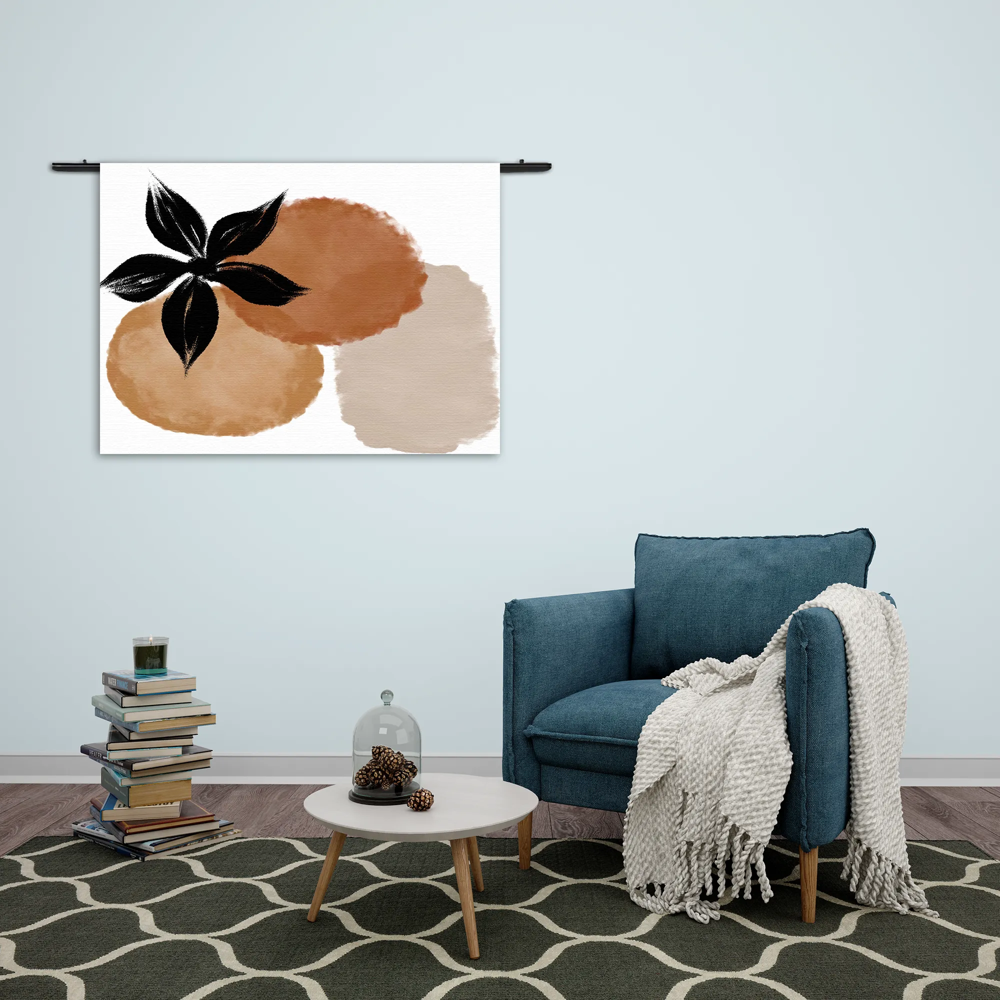 Wandkleed Naturel tinten scandinavisch 03 Rechthoek Horizontaal Template 50 70 WK Horizontaal Abstract 104 2