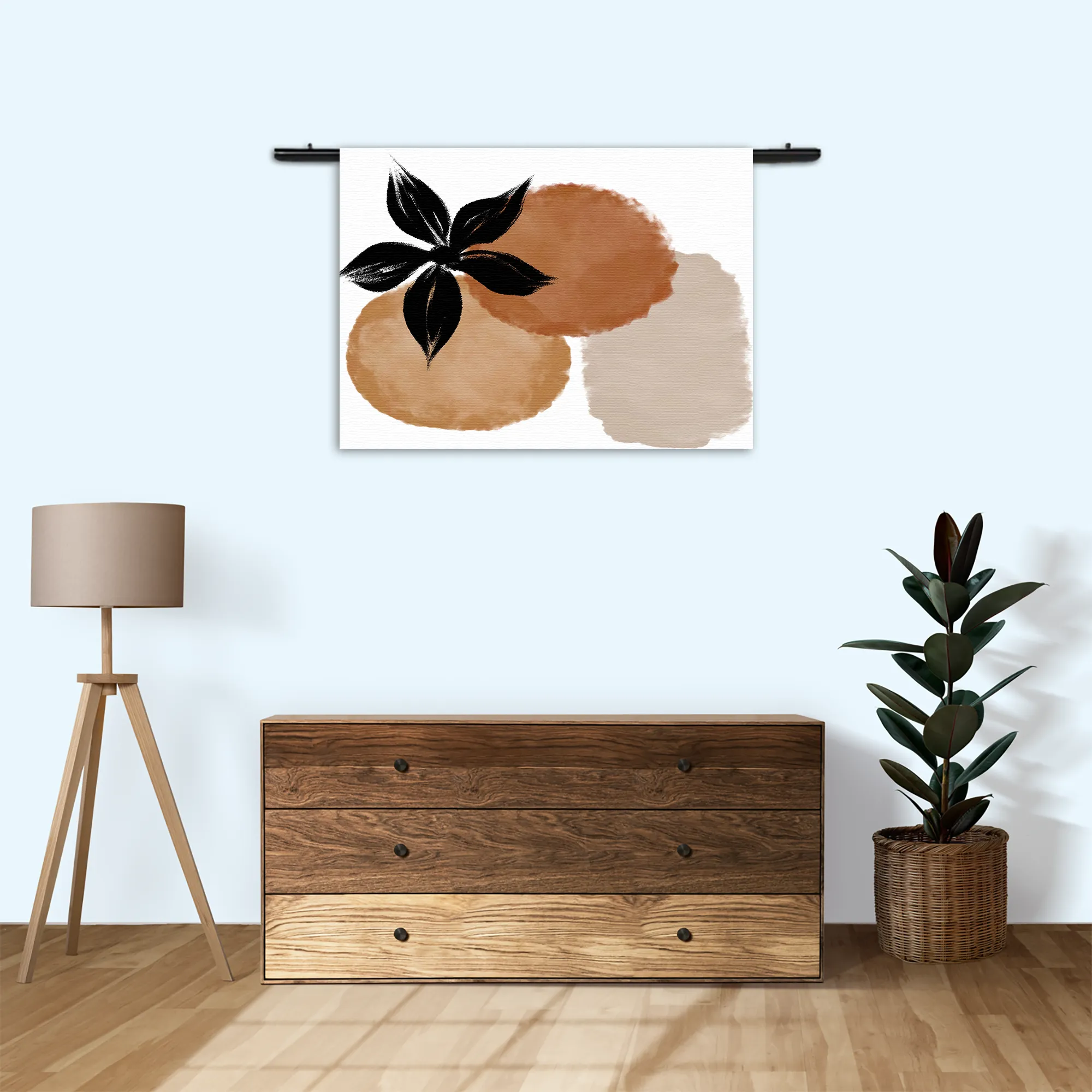 Wandkleed Naturel tinten scandinavisch 03 Rechthoek Horizontaal Template 50 70 WK Horizontaal Abstract 104 3