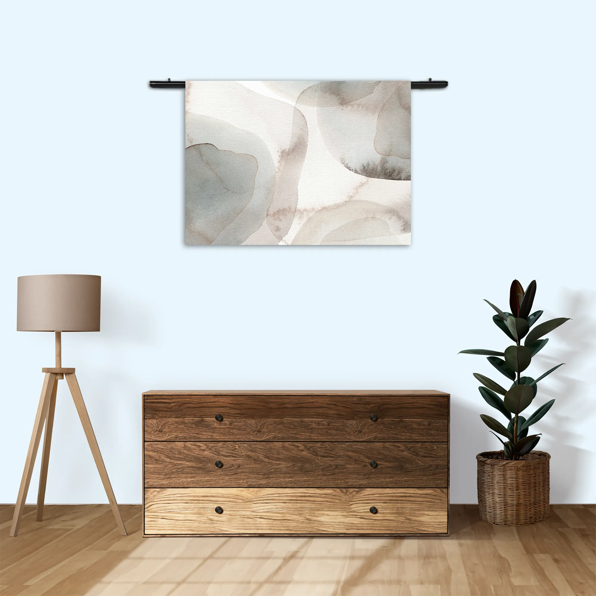 Wandkleed Abstract Rustige Tinten met Accent 03 Rechthoek Horizontaal Template 50 70 WK Horizontaal Abstract 108 3