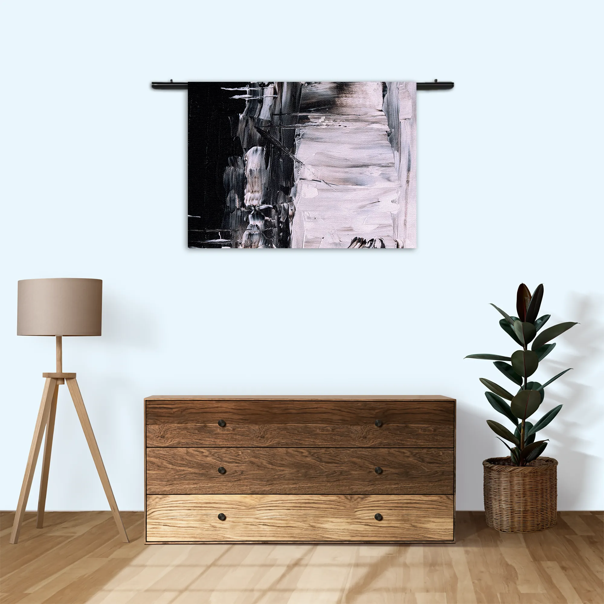 Template_50-70_WK_Horizontaal_Abstract_17-3 Wandkleed Zwart wit schilderwerk Rechthoek Horizontaal Template 50 70 WK Horizontaal Abstract 17 3