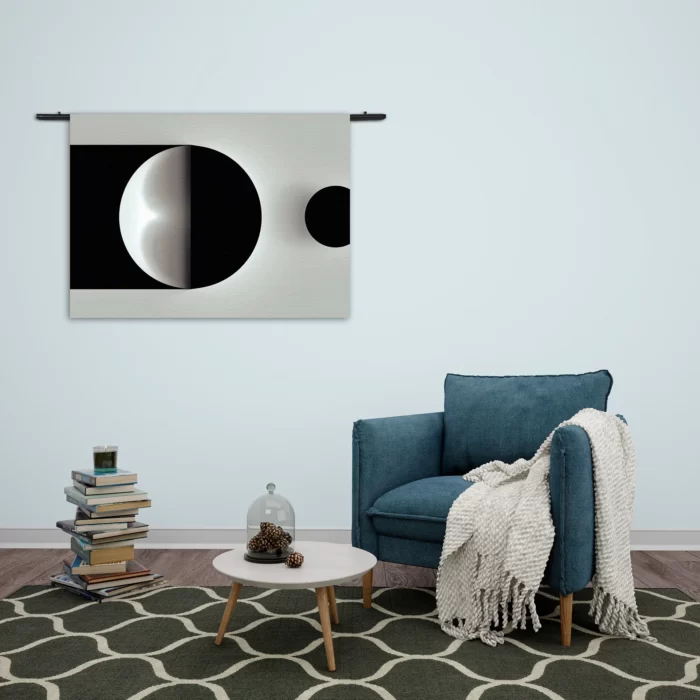 Wandkleed Scandinavisch Wit met Zwart Element 01 Rechthoek Horizontaal Template 50 70 WK Horizontaal Abstract 21 2