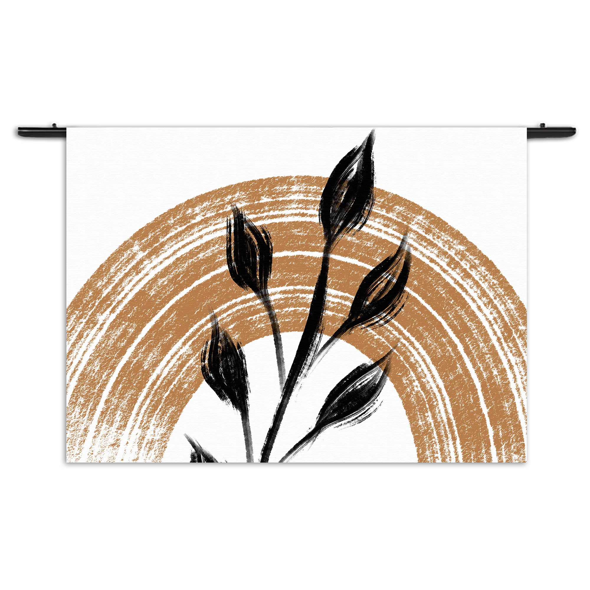 Wandkleed Scandinavisch Patroon met Bloem 01 Rechthoek Horizontaal Template 50 70 WK Horizontaal Abstract 33 1