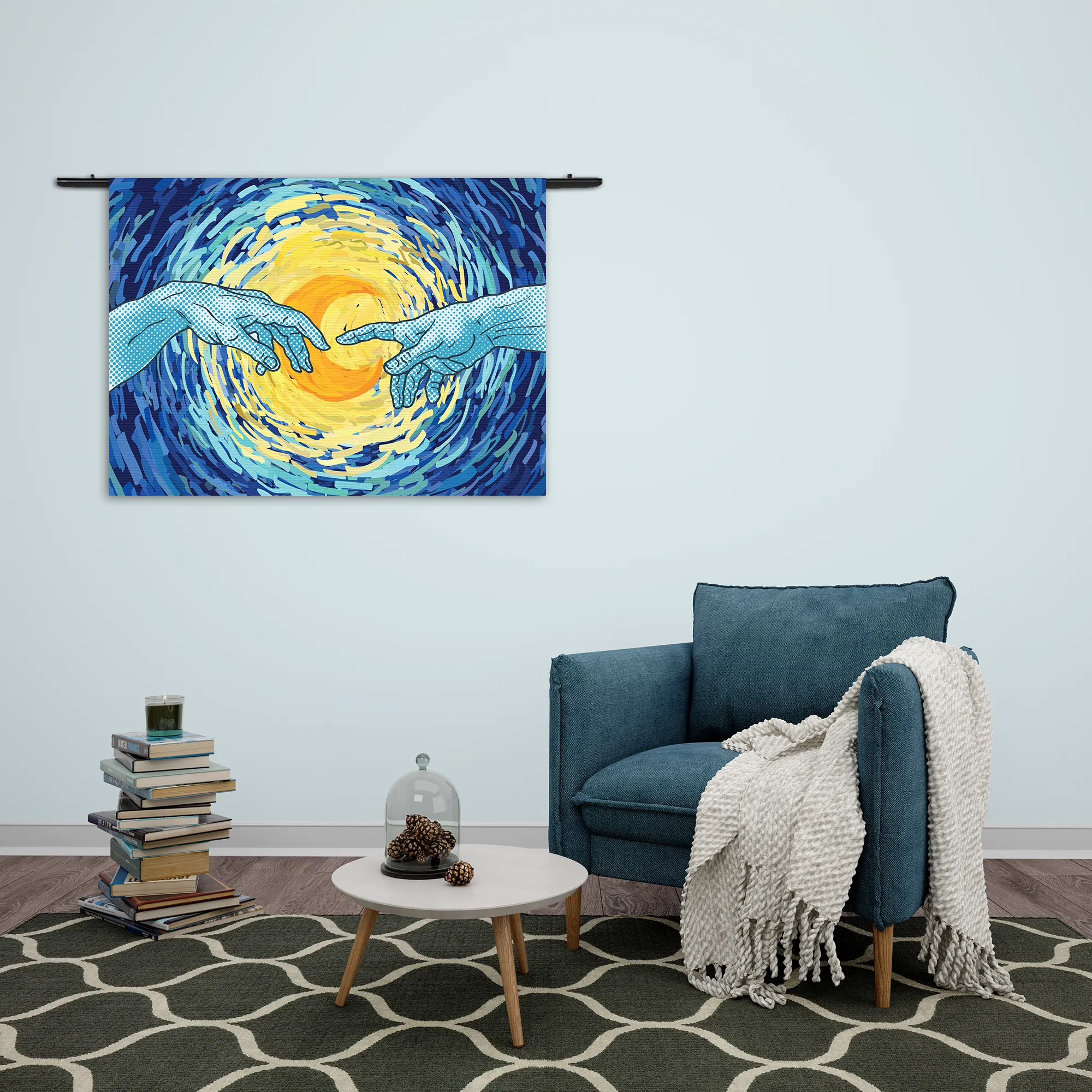 Wandkleed De Slaapwandeling Naar De Maan Rechthoek Horizontaal Template 50 70 WK Horizontaal Abstract 35 2