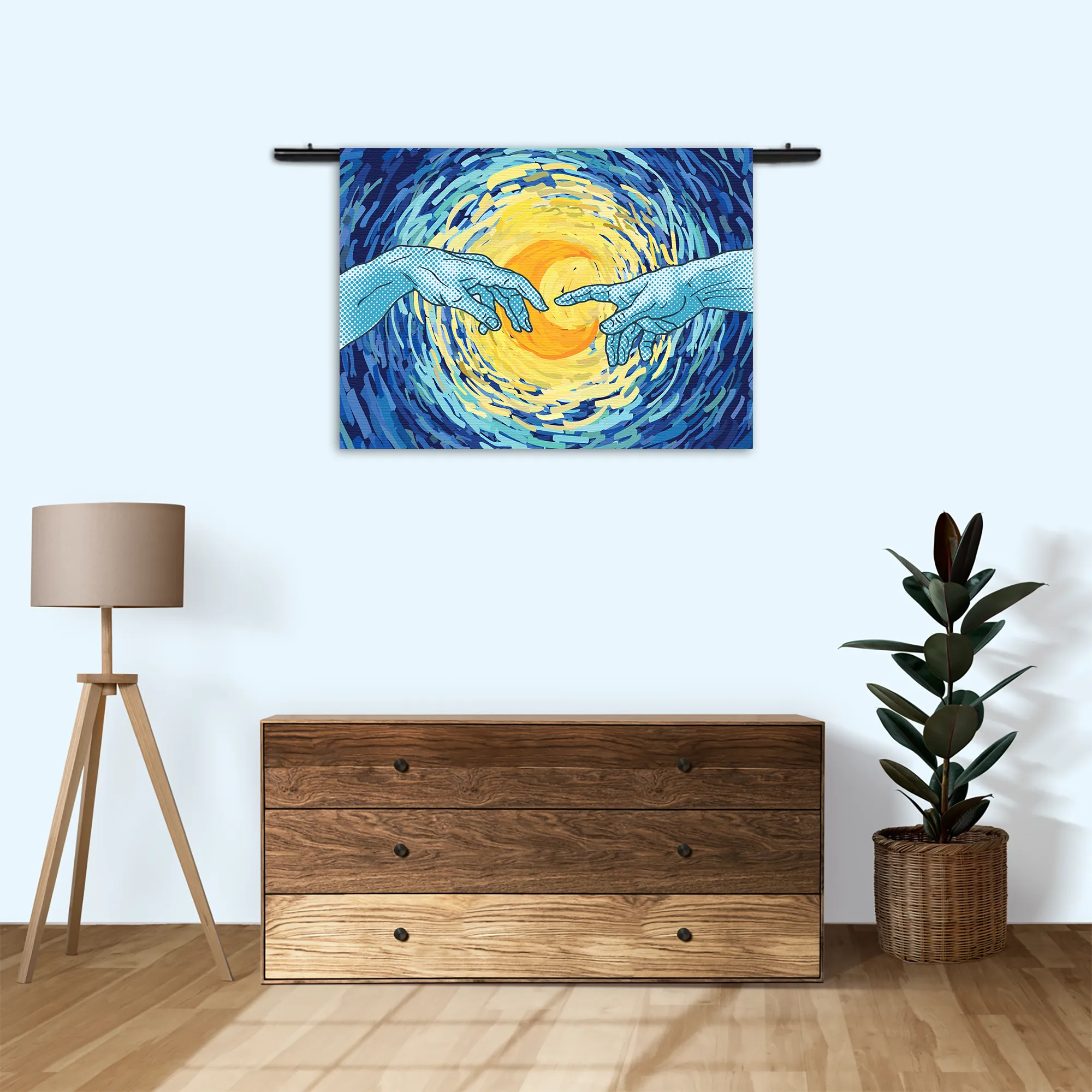 Wandkleed De Slaapwandeling Naar De Maan Rechthoek Horizontaal Template 50 70 WK Horizontaal Abstract 35 3