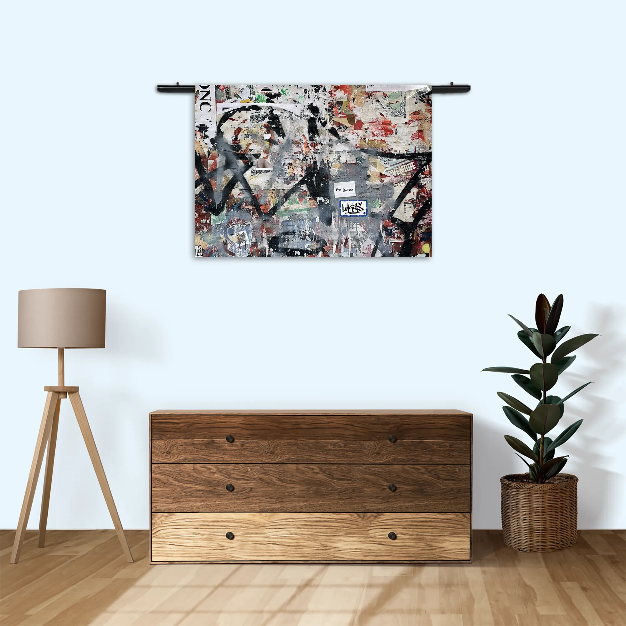 Wandkleed Knip en Plak Kunst Rechthoek Horizontaal Template 50 70 WK Horizontaal Abstract 50 3