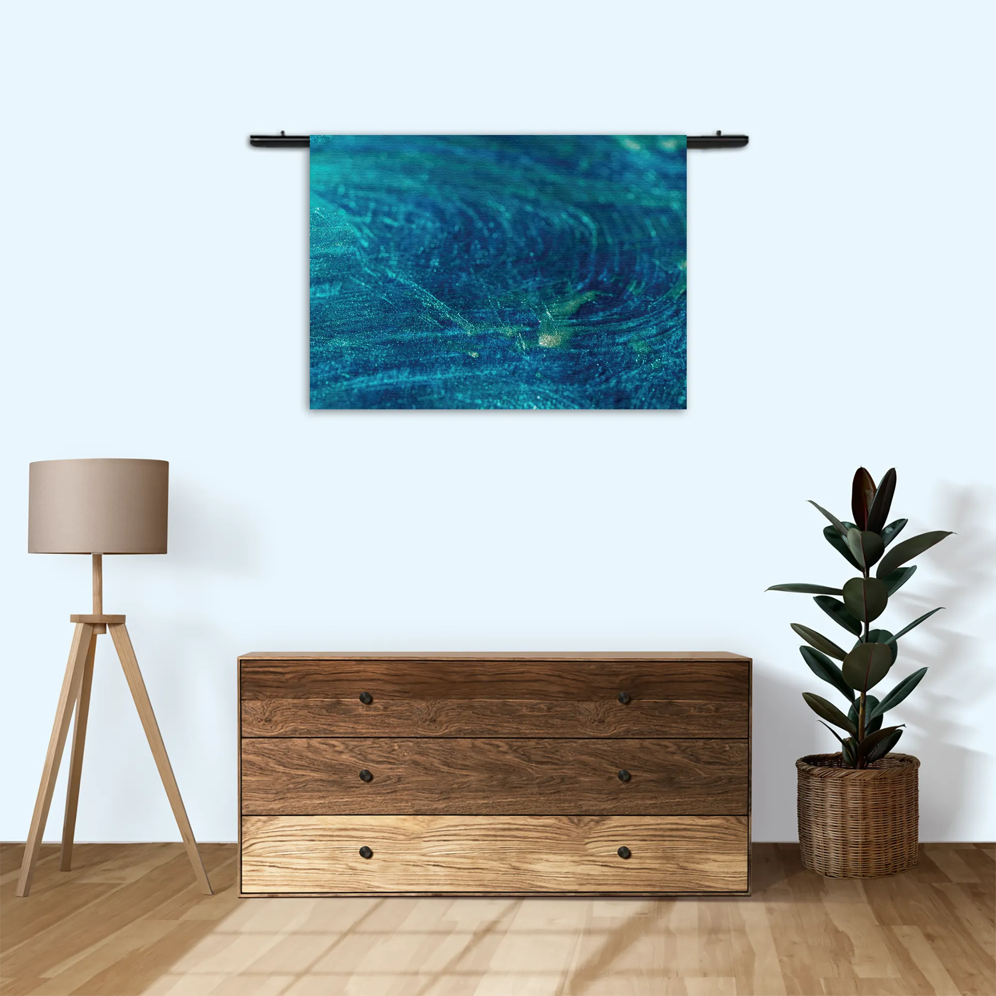 Wandkleed Blue Ice Rechthoek Horizontaal Template 50 70 WK Horizontaal Abstract 54 3