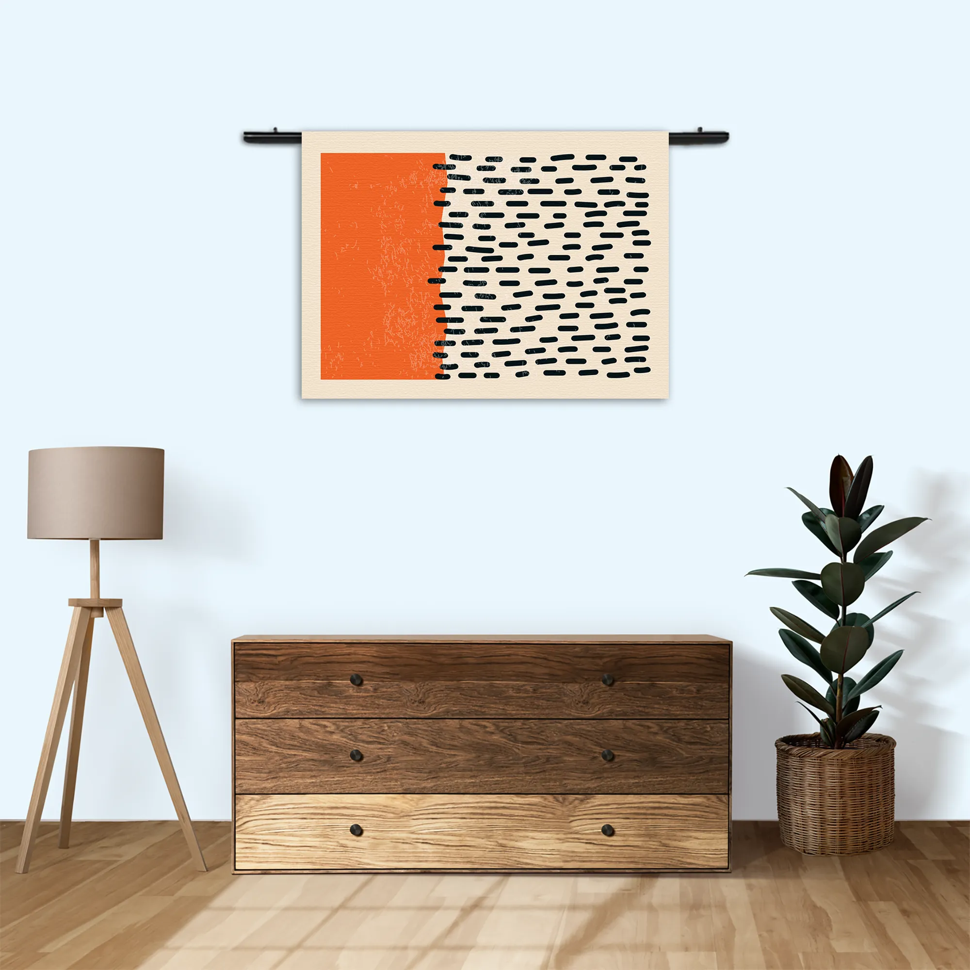 Wandkleed Scandinavisch Oranje Rechthoek Horizontaal Template 50 70 WK Horizontaal Abstract 60 3