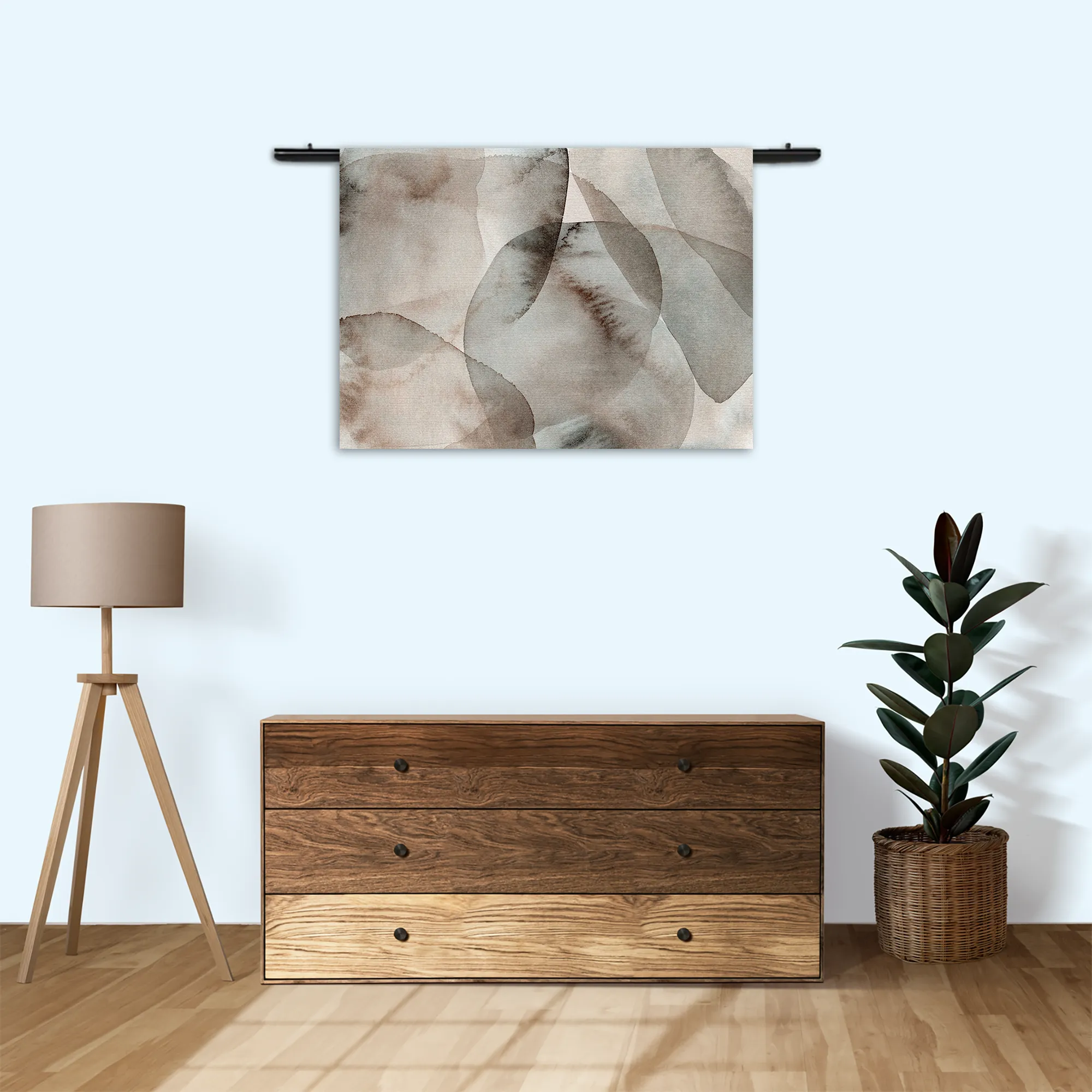 Wandkleed Abstract Rustige Tinten met Accent 02 Rechthoek Horizontaal Template 50 70 WK Horizontaal Abstract 69 3