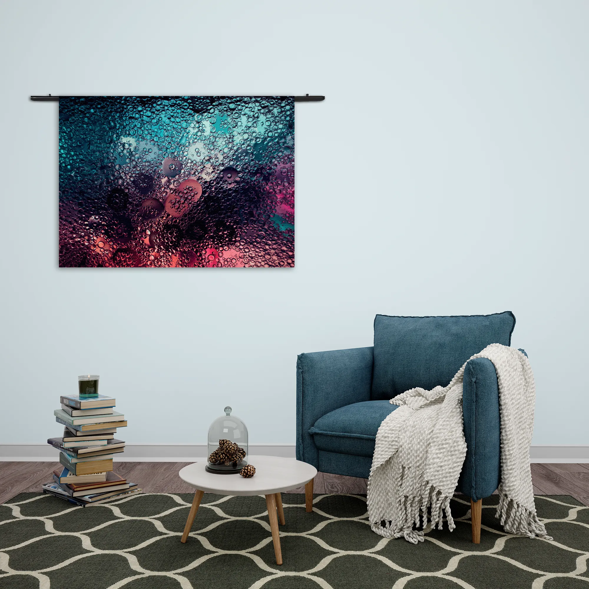 Wandkleed Bubbles Art Rechthoek Horizontaal Template 50 70 WK Horizontaal Abstract 71 2