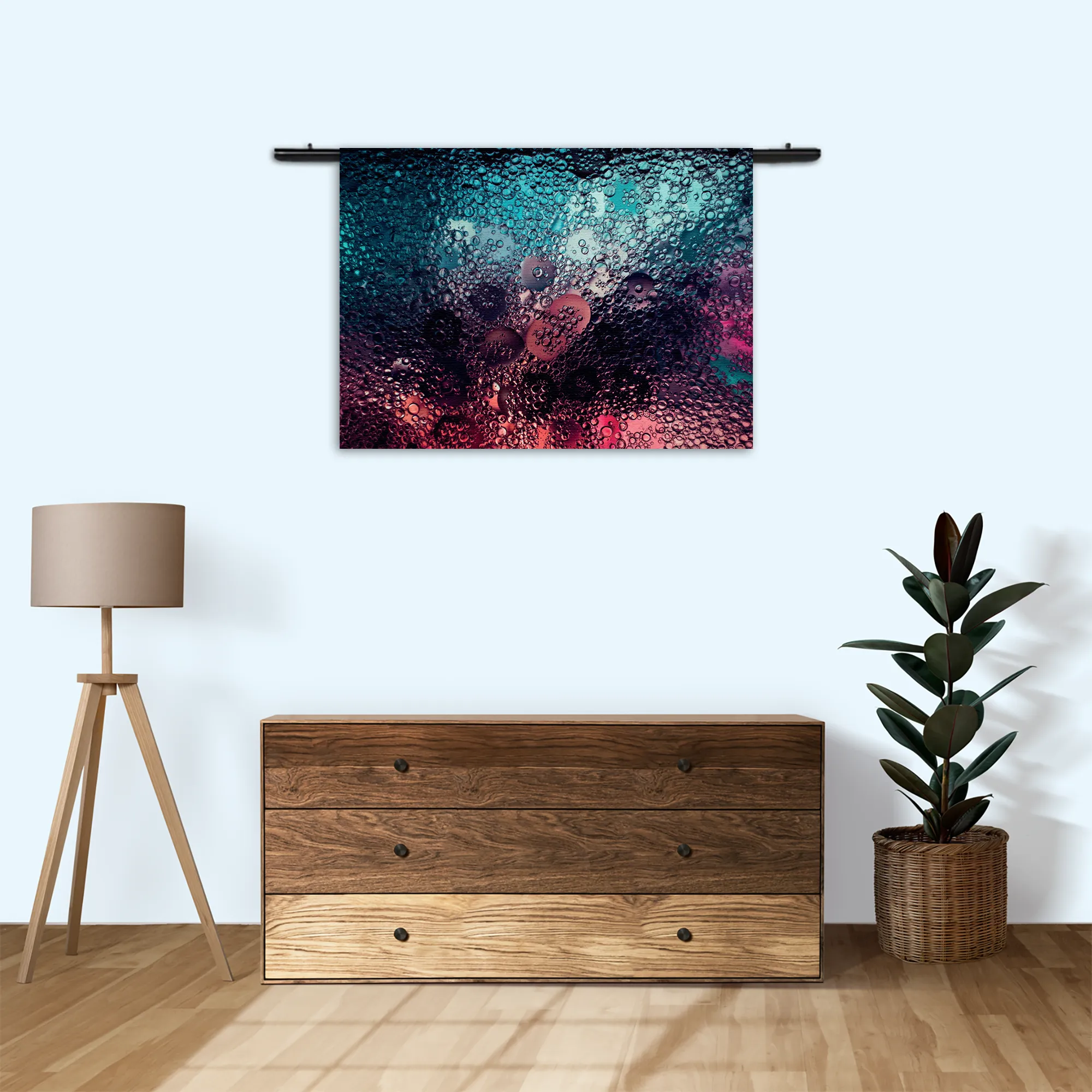 Wandkleed Bubbles Art Rechthoek Horizontaal Template 50 70 WK Horizontaal Abstract 71 3