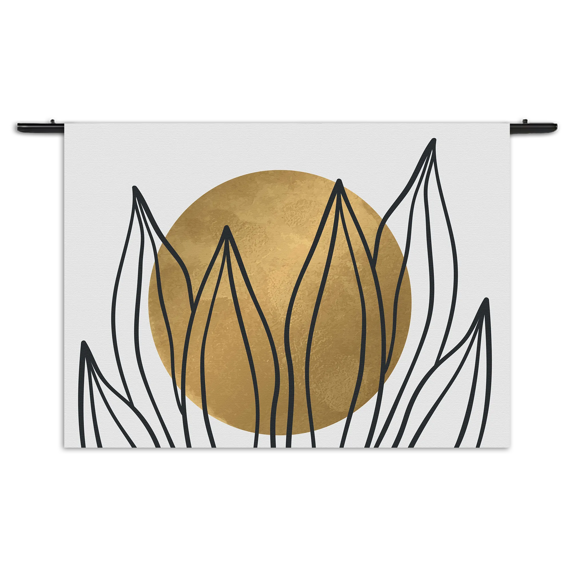 Template_50-70_WK_Horizontaal_Abstract_72-1 Wandkleed Scandinavisch Design Plant met Goud Element 01 Rechthoek Horizontaal Template 50 70 WK Horizontaal Abstract 72 1