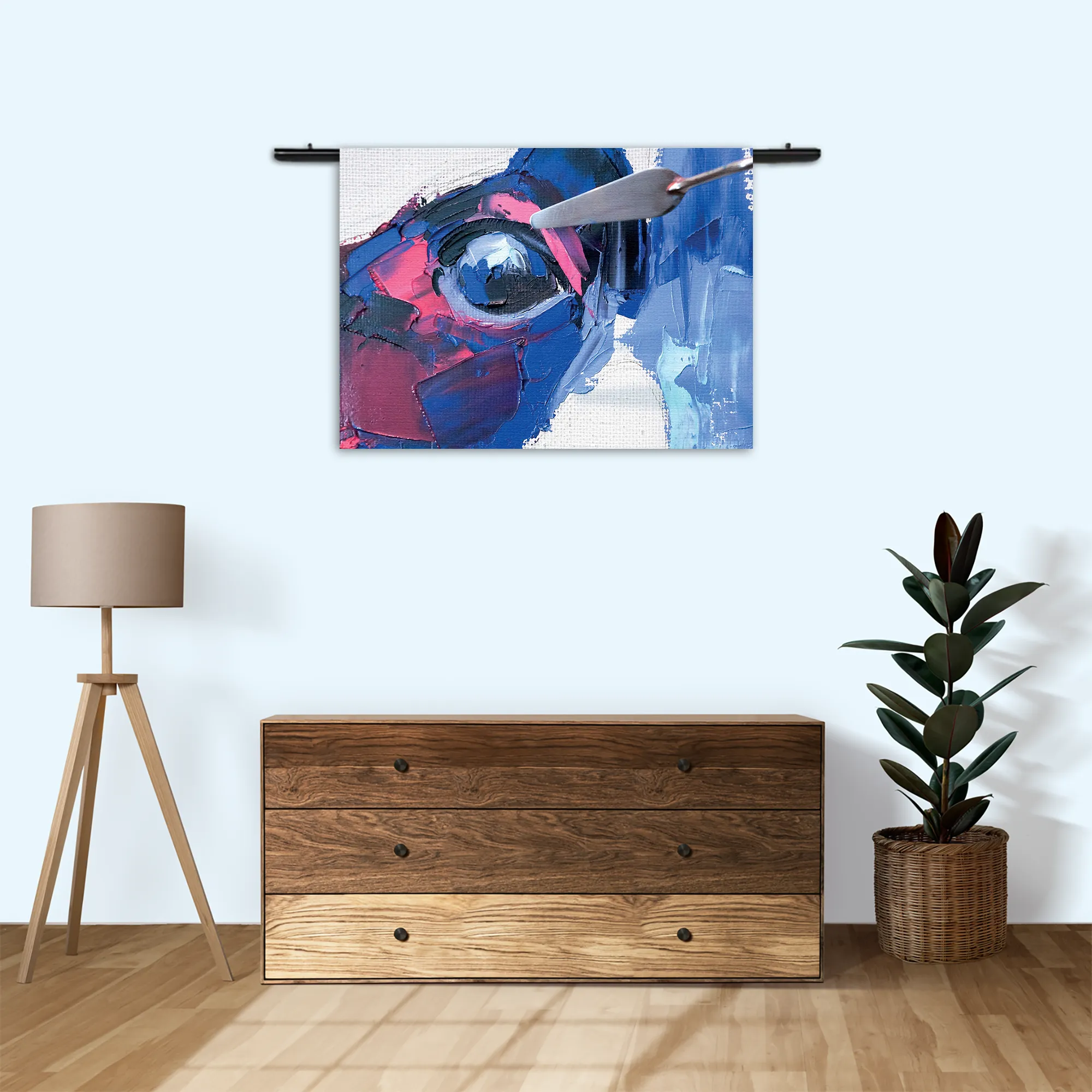 Wandkleed Niet Afgeschilderde Dierenkop Kleurrijk Rechthoek Horizontaal Template 50 70 WK Horizontaal Abstract 76 3