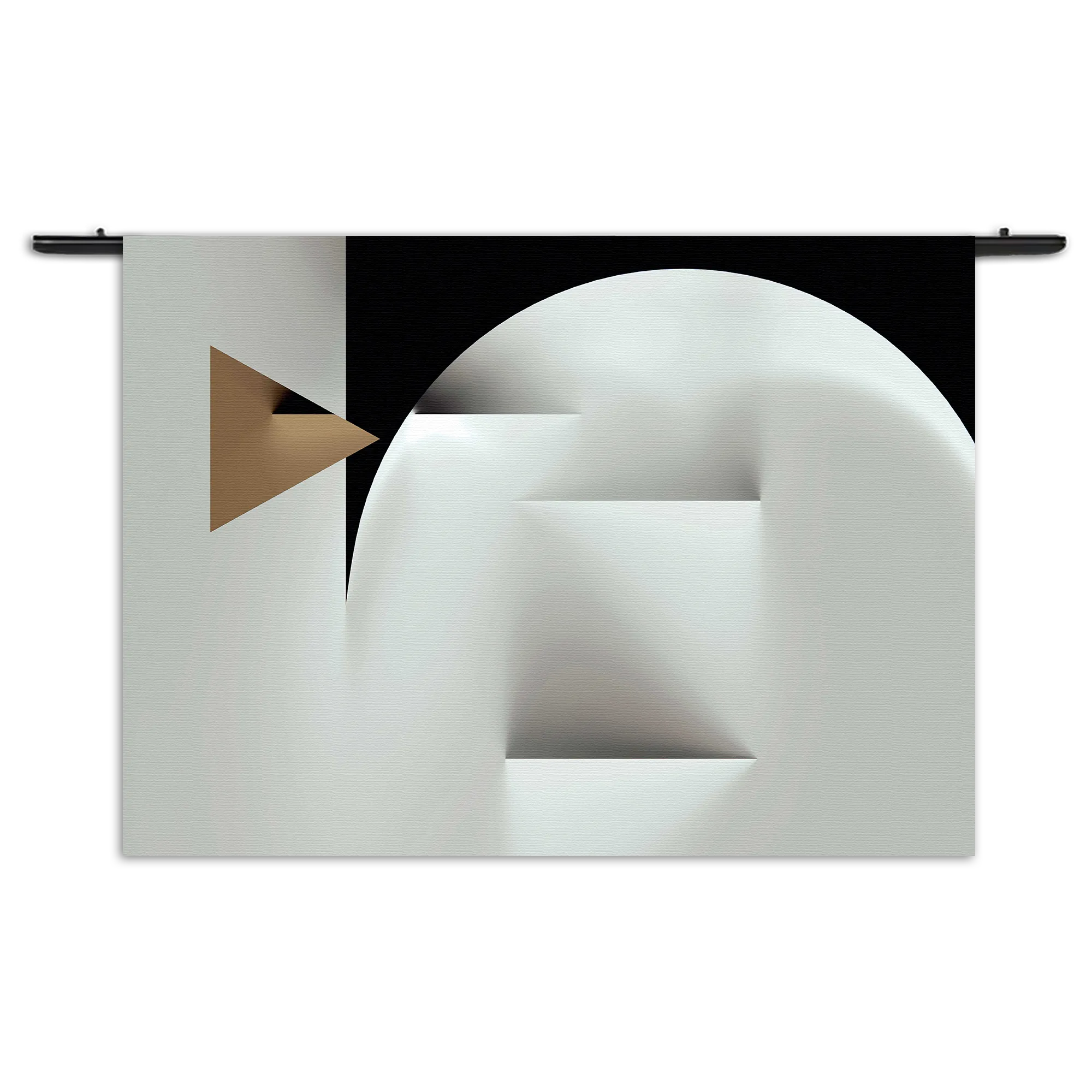 Wandkleed Scandinavisch Wit met Goudkleurig Element 02 Rechthoek Horizontaal Template 50 70 WK Horizontaal Abstract 91 1