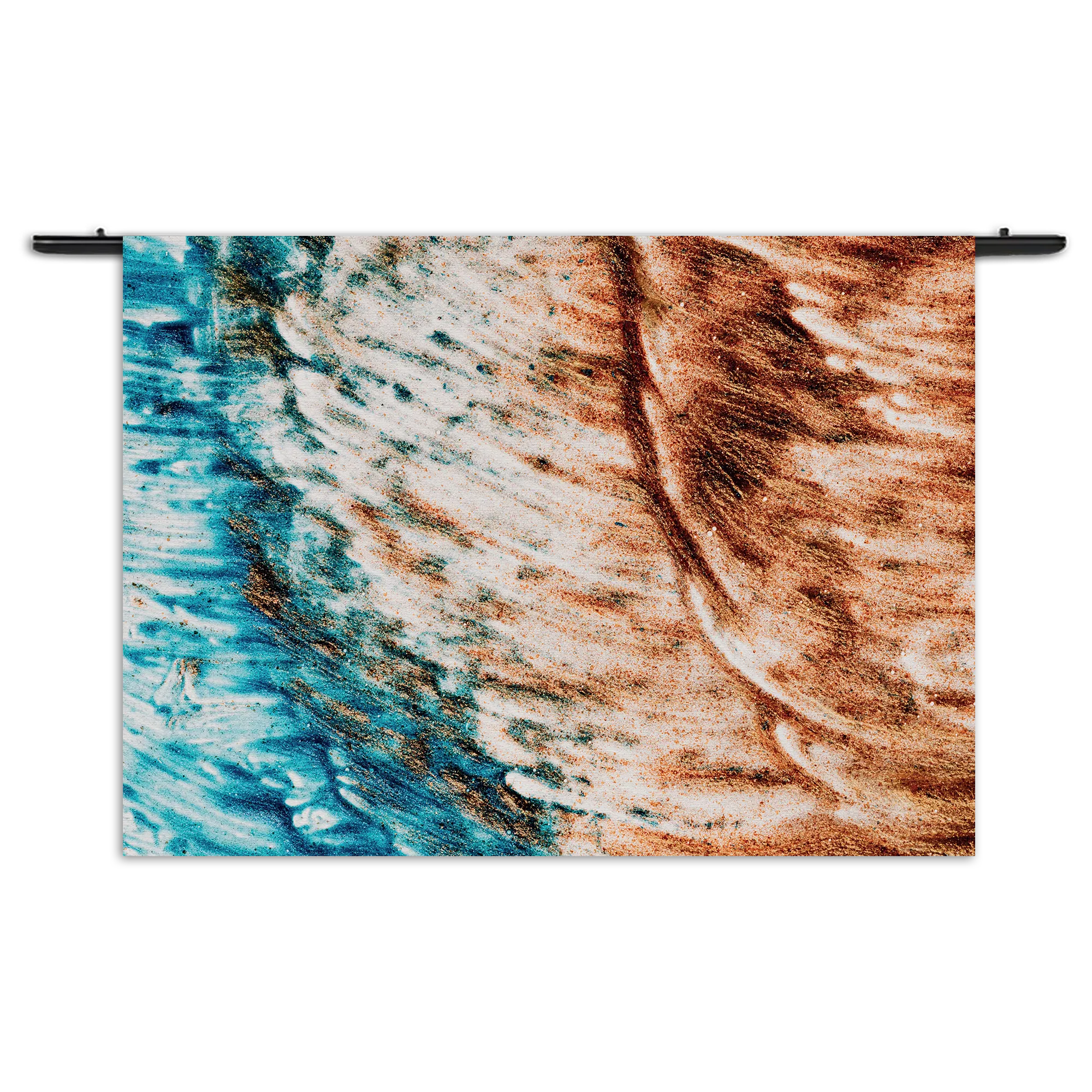 Wandkleed Kunst Oranje blauw Rechthoek Horizontaal Template 50 70 WK Horizontaal Abstract 93 1