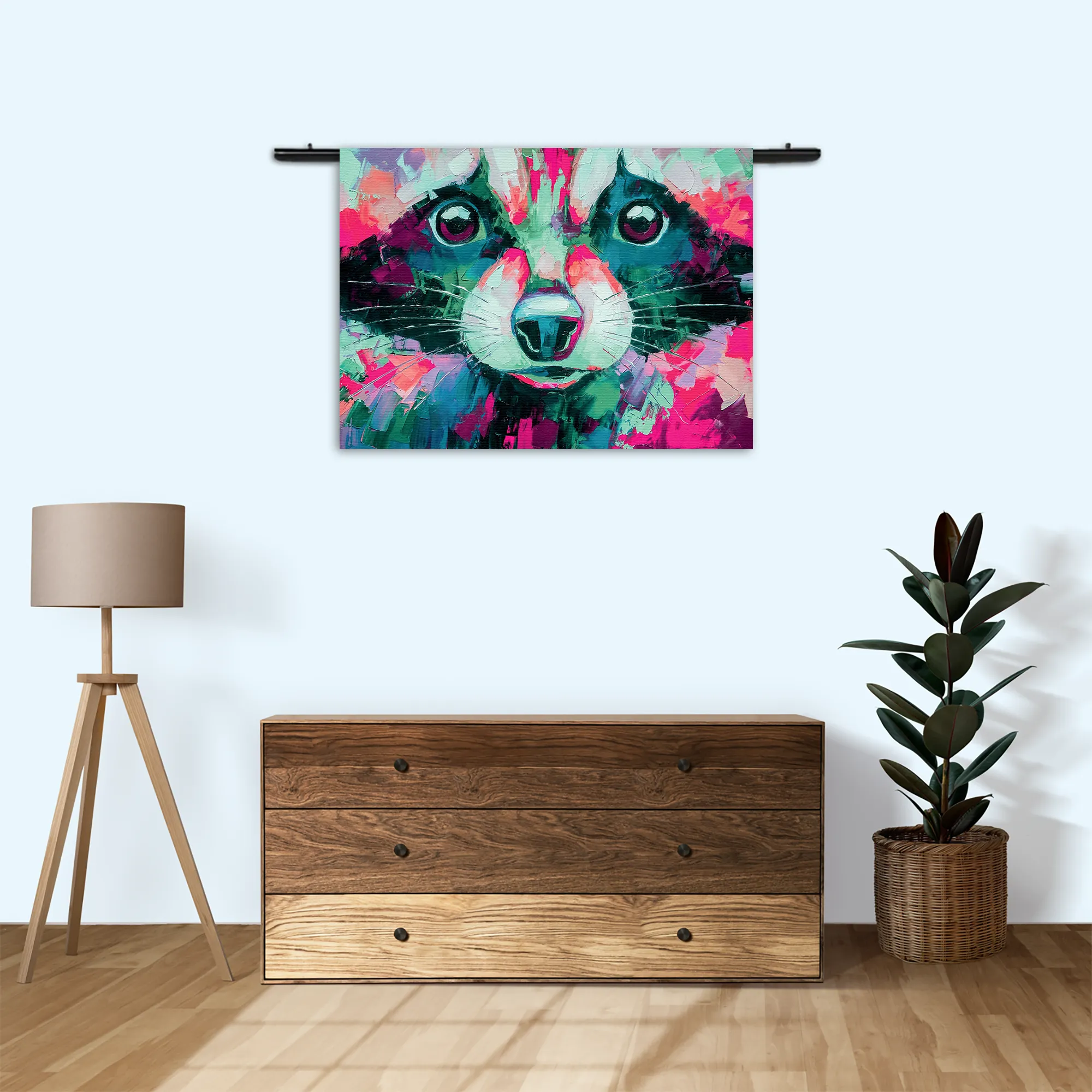 Wandkleed Vossenkop Kunst 01 Rechthoek Horizontaal Template 50 70 WK Horizontaal Abstract 96 3