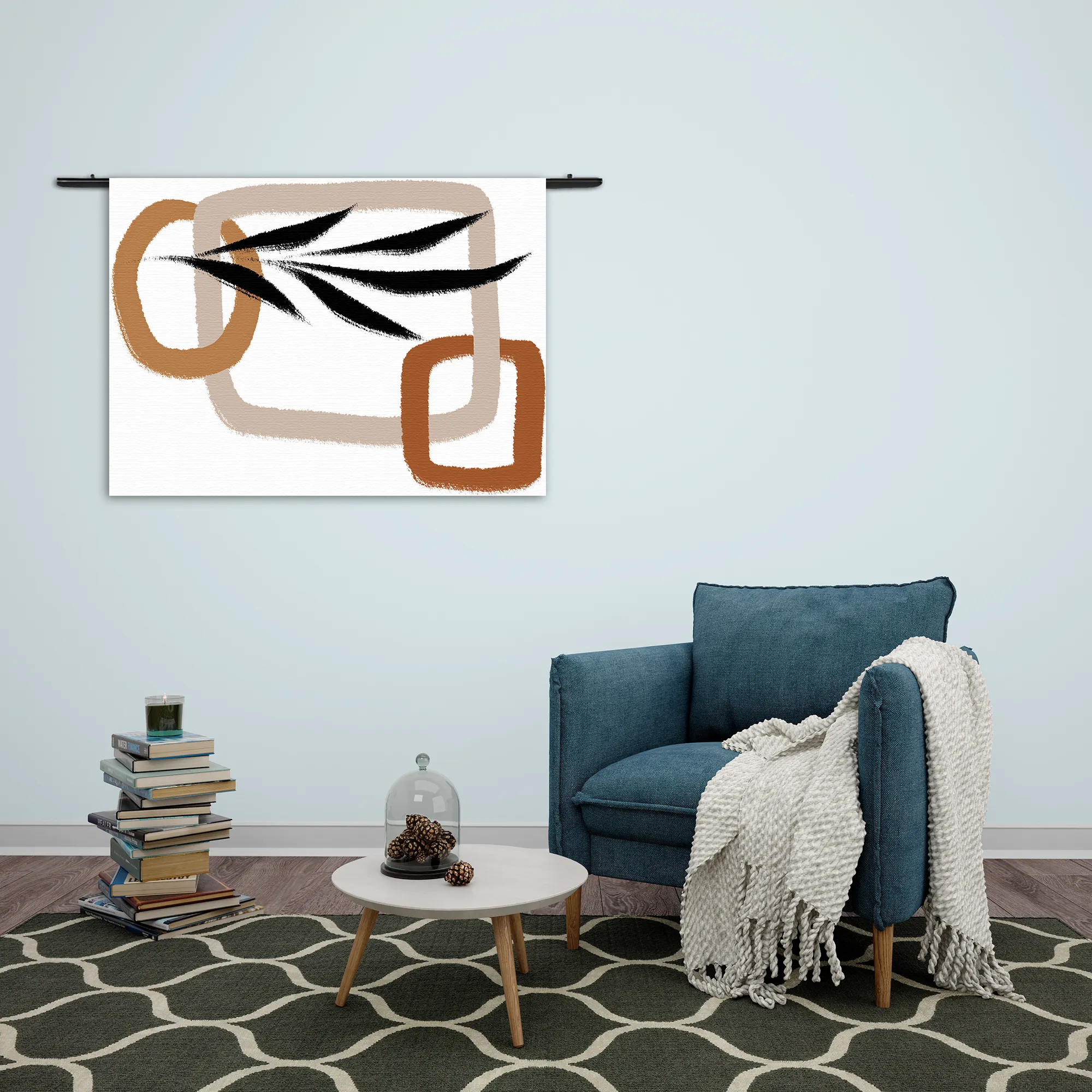 Wandkleed Naturel tinten scandinavisch 02 Rechthoek Horizontaal Template 50 70 WK Horizontaal Abstract 97 2