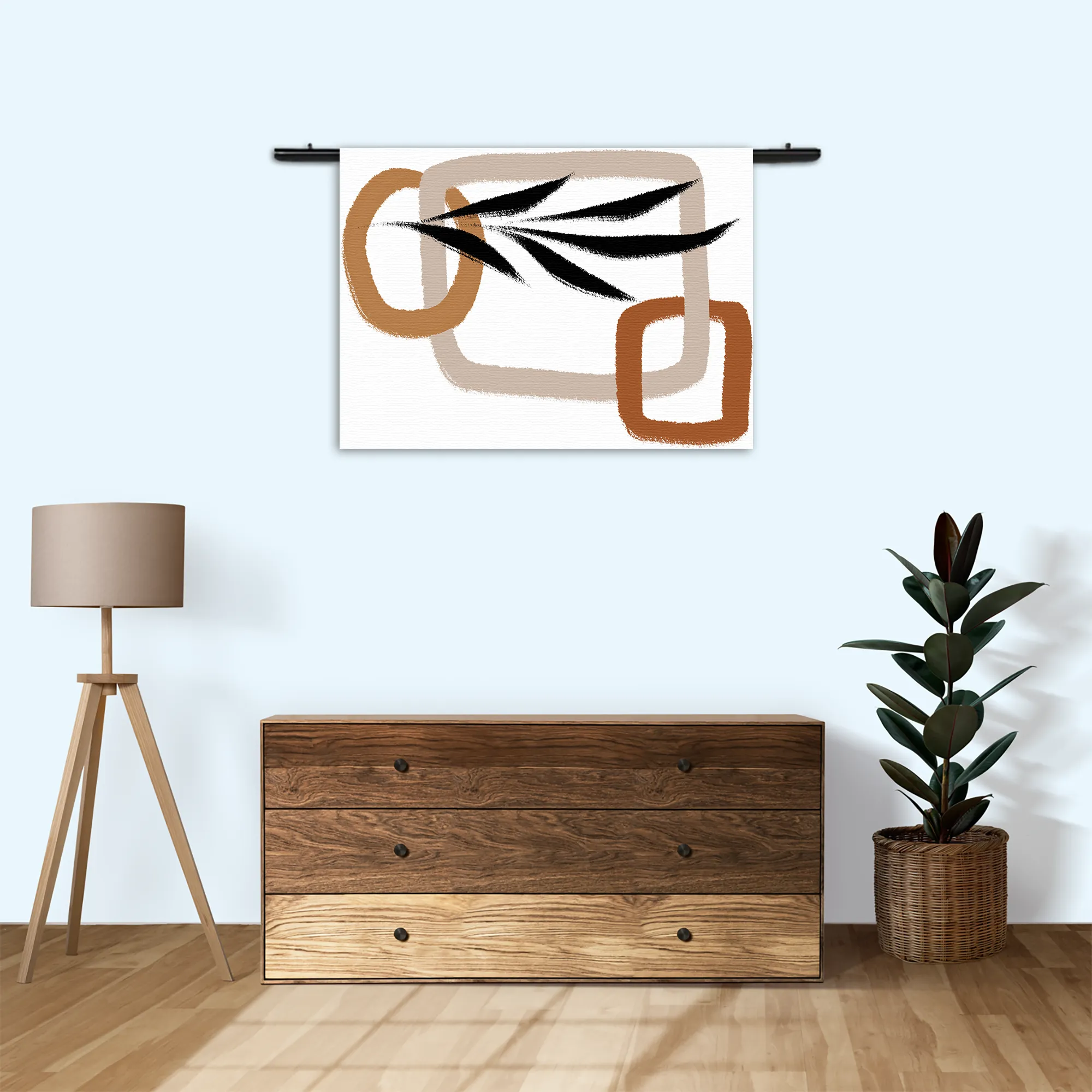 Wandkleed Naturel tinten scandinavisch 02 Rechthoek Horizontaal Template 50 70 WK Horizontaal Abstract 97 3